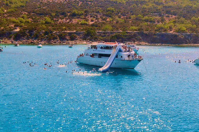 Blue Lagoon (Akamas) Bus & Boat Tour with Water Slide From Paphos - What the Blue Lagoon swim is really like