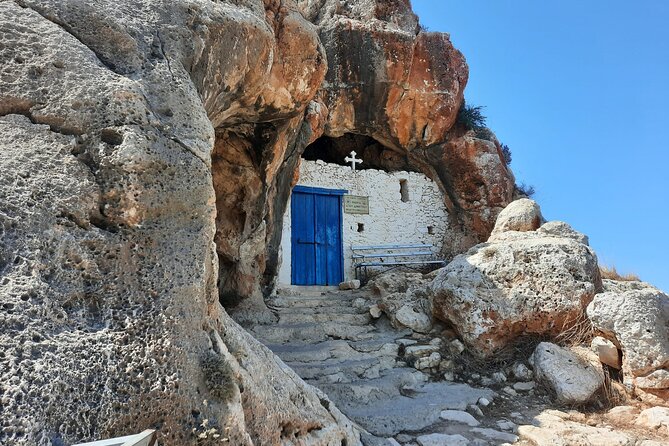 Cave Dwellers Half Day Jeep Safari from Protaras, Ayia Napa - Love Bridge starts the morning with an easy coastal stop