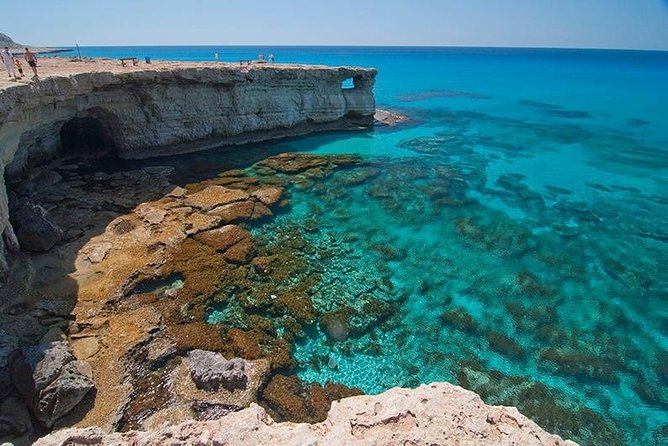 Caves Jeep Safari from Protaras & Ayia Napa - Love Bridge mixes luck, cliffs, and clear water
