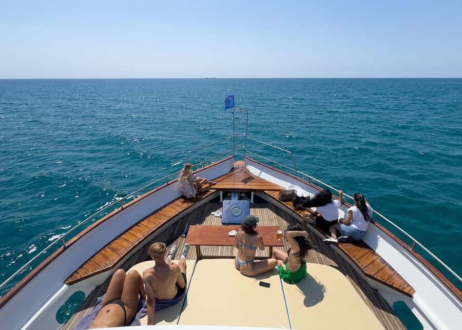 Larnaca: Glass-Bottom Boat Cruise with Fishing and BBQ Lunch - Leaving Larnaca Marina for the bay