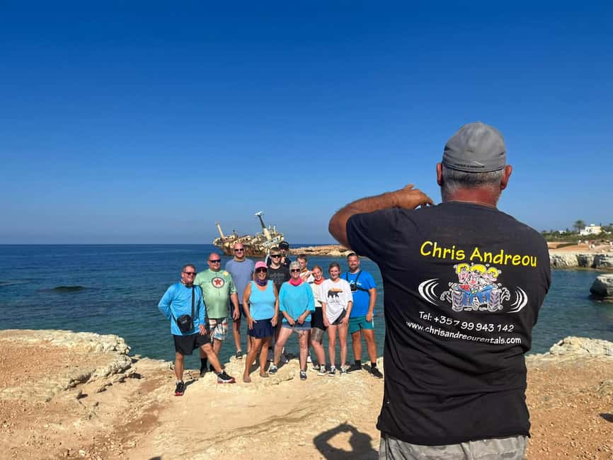 Paphos: Buggy Tour Akamas incl and Adonis Falls - The shipwreck photo stop and Akamas tracks