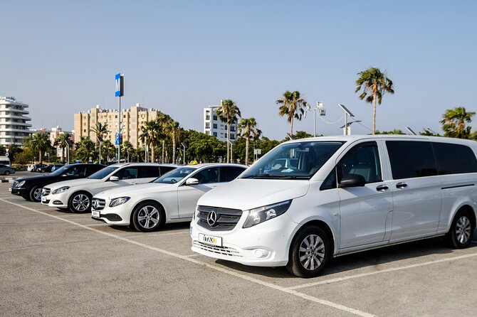 Private Transfer: Larnaca Airport to Larnaca District 1-14 pax - From Larnaca Airport to your hotel in 15 to 25 minutes
