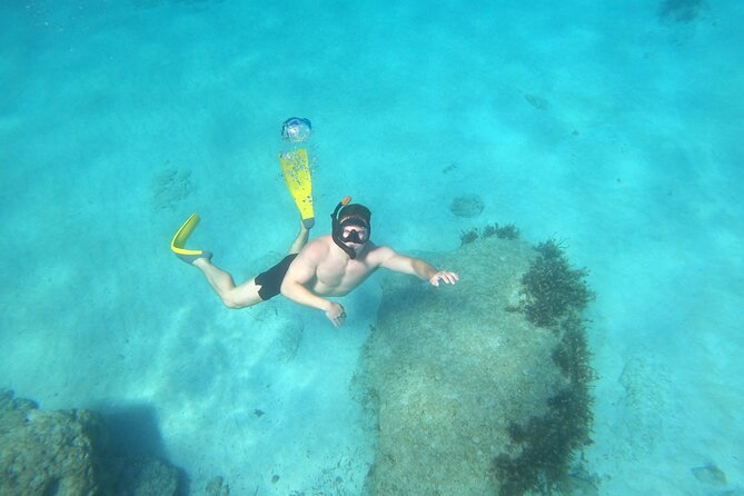 snorkeling ,Turtle Watching in Cyprus - Entering the bay and getting used to the equipment