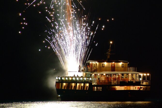 Wave Dancer Deluxe Night Cruise with Fireworks - Adults Only - Fireworks over the sea